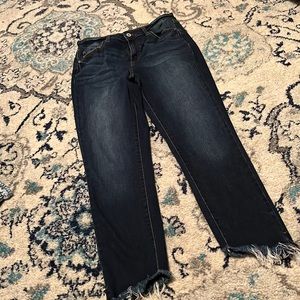Dark wash skinny jeans